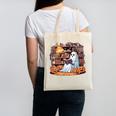 Ghost Book Reading Halloween Books Lover Teacher Canvas Tote Bag, trending gift