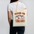 Halloween Teacher Ghosts Trick Or Teach Retro Costume Women Canvas Tote Bag, trending gift