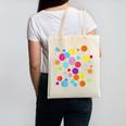 Happy Dot Day Colorful Polka Dot Art Teacher Student Kids Canvas Tote Bag, trending gift