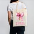 I'm Literally Just a Teacher Pencil Coquette Bow School Canvas Tote Bag, trending gift
