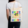I Am Their Voice They Are My Heart Autism Awareness Teacher Canvas Tote Bag, trending gift