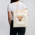 Just A Teacher Who Loves Cows Shirt Cute Highland Cow Canvas Tote Bag, trending gift