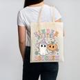 Kindergarten Boo Crew Halloween Floral Ghost Kinder Teacher Canvas Tote Bag, trending gift Kindergarten Boo Crew Halloween Floral Ghost Kinder Teacher Canvas Tote Bag, trending gift