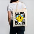 Kindergarten Teacher Hippie Smile Face Back School Canvas Tote Bag, trending gift Kindergarten Teacher Hippie Smile Face Back School Canvas Tote Bag, trending gift