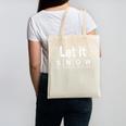 Let It Snow Christmas Pajamas Chemistry Teacher Canvas Tote Bag, trending gift