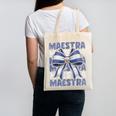 Maestra El Salvador Coquette Bow Hispanic Spanish Teacher Canvas Tote Bag, trending gift Maestra El Salvador Coquette Bow Hispanic Spanish Teacher Canvas Tote Bag, trending gift