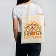 One Thankful Math Teacher Thanksgiving Autumn Fall Rainbow Canvas Tote Bag, trending gift