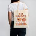 One Thankful Teacher Fall Leaves Thanksgiving Retro Canvas Tote Bag, trending gift