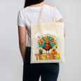One Thankful Teacher Thanksgiving Turkey Cute Crayon Pencil Canvas Tote Bag, trending gift