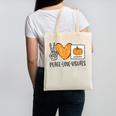 Peace Love Visuals Sped Teacher Pumpkin Skeleton Halloween Canvas Tote Bag, trending gift