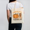Pumpkin Spice And Teacher Life Halloween Teacher Canvas Tote Bag, trending gift Pumpkin Spice And Teacher Life Halloween Teacher Canvas Tote Bag, trending gift