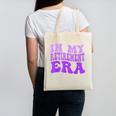 In My Retirement Era Groovy Retired Teacher 2025 Women Canvas Tote Bag, Groovy Teacher Gifts, trending gift