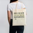Retro Back To School Women Old Camo Preschool Teacher Canvas Tote Bag, trending gift