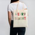 Retro Merry Teacher Bright Students Christmas Teacher Canvas Tote Bag, trending gift