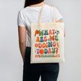 Retro PE Teacher What Are We Doing Today School Coach Women Canvas Tote Bag, Pe Teacher Gifts, trending gift