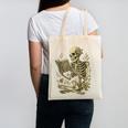 Skeleton Book Floral Skull Halloween Teacher Costume Canvas Tote Bag, trending gift Skeleton Book Floral Skull Halloween Teacher Costume Canvas Tote Bag, trending gift