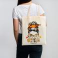 STEM Teacher Messy Bun Fall Vibes Autumn Thanksgiving Men Women Canvas Tote Bag, trending gift