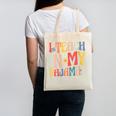 I Teach In My Pajamas Retro Groovy Teacher Humor Canvas Tote Bag, Groovy Teacher Gifts, trending gift