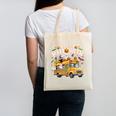 Teacher Halloween School Bus Driver Cute Ghost Witch Party Canvas Tote Bag, trending gift