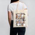 Teacher Library Ghost Reading Book Halloween Cat Canvas Tote Bag, trending gift Teacher Library Ghost Reading Book Halloween Cat Canvas Tote Bag, trending gift