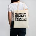 Teacher Life Jail Inmate Prisoner Halloween Costume Canvas Tote Bag, trending gift Teacher Life Jail Inmate Prisoner Halloween Costume Canvas Tote Bag, trending gift