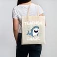Teacher Shark Teaching Back To School Kindergarten Canvas Tote Bag, trending gift