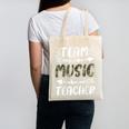 Team Music Teacher Camo Teacher Student Back To School Canvas Tote Bag, trending gift