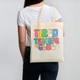 Tired Teachers Club Groovy Teachers Back To School Canvas Tote Bag, trending gift