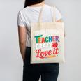 Tough Enough To Be A Teacher Crazy Enough To Love It Canvas Tote Bag, trending gift