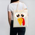 Turkey Face Halloween Costume Thanksgiving Teacher Nurse Canvas Tote Bag, trending gift