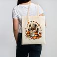 Vintage Ghost Book Reading Pumpkin Gothic Halloween Teachers Men Women Kids Canvas Tote Bag, trending gift