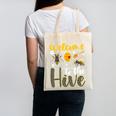 Welcome To The Hive Bee Teacher Back To School Canvas Tote Bag, trending gift