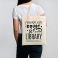 When In Doubt Go To The Library Teacher Vintage Book Lovers Canvas Tote Bag, trending gift