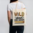Wild About 2Nd Grade School Grade Teacher Canvas Tote Bag, 2nd Grade Teacher Gifts, trending gift