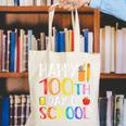 100 Days Of School Teacher And Student Canvas Tote Bag, funny gift