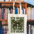 5th Grade Teacher Student Camo Bow Back To School Canvas Tote Bag, funny gift