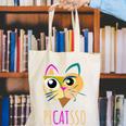 Abstract Cat Art Picatsso Shirt For Art Teachers Canvas Tote Bag, funny gift Abstract Cat Art Picatsso Shirt For Art Teachers Canvas Tote Bag, funny gift