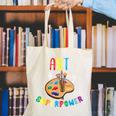 Art Is My Superpower Art Teacher Canvas Tote Bag, funny gift
