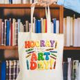 Back To School Hooray It's Art Day Art Teacher Artist Canvas Tote Bag, funny gift