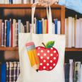 Back To School Pencil And Apple Teacher Student Canvas Tote Bag, funny gift Back To School Pencil And Apple Teacher Student Canvas Tote Bag, funny gift