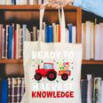 Back To School Teacher Farming Tractor Farmer Kids 100th Day Canvas Tote Bag, funny gift