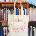 Being Bilingual Is A Superpower ESL Teacher School Canvas Tote Bag, Esl Teacher Tote Bags, funny gift