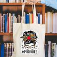 Bleached Teacher Para Life Paraprofessional Cute Messy Bun For Men Women Girls Kids Canvas Tote Bag, funny gift