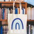Bulldogs School Mascot Rainbow Teacher Lover Canvas Tote Bag, funny gift