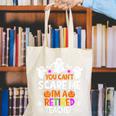 You Can't Scare Me I'm A Retired Teacher Shirt Halloween Canvas Tote Bag, funny gift