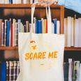 You Can't Scare Me I Teach 4th Grade Teacher Halloween Ghost Canvas Tote Bag, 4th Grade Teacher Tote Bags, funny gift