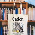 Cation Shirt Cat Science Chemistry Teacher Chemist Pun Canvas Tote Bag, Science Teacher Tote Bags, funny gift
