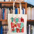 Christmas Coquette Bow Teacher Teach Love Inspire Canvas Tote Bag, funny gift Christmas Coquette Bow Teacher Teach Love Inspire Canvas Tote Bag, funny gift