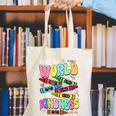 Color The World With Kindness Teacher Back To School Canvas Tote Bag, funny gift