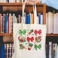 Cute Coquette Pencil Bow Christmas School Teacher Student Canvas Tote Bag, funny gift Cute Coquette Pencil Bow Christmas School Teacher Student Canvas Tote Bag, funny gift